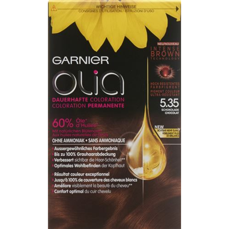 Olia Hair color Castaño 5:35 Chocolate intenso