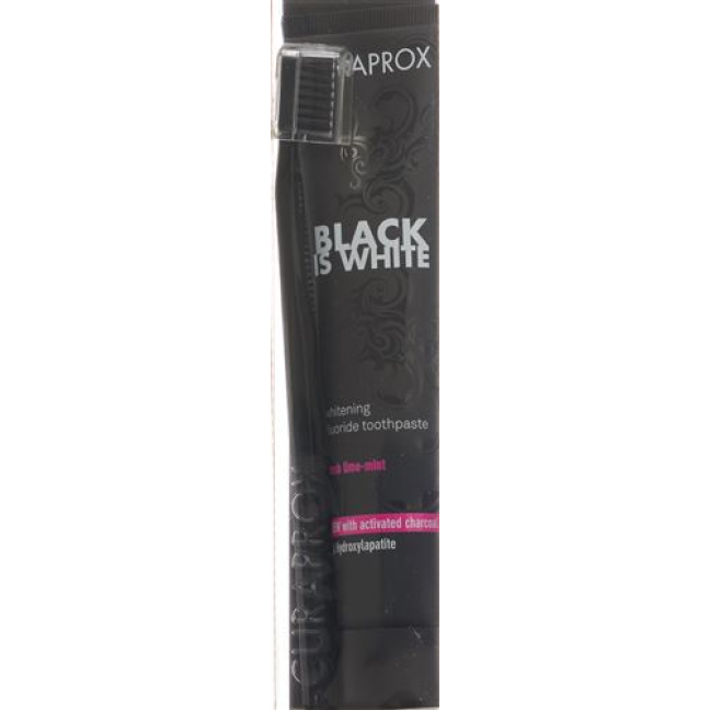 Curaprox Set Black es blanco pasta dental 90ml + cepillo dental CS5460