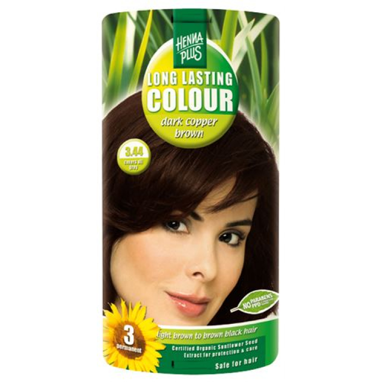 Henna Plus Long Lasting Color marrón cobrizo oscuro 3.44