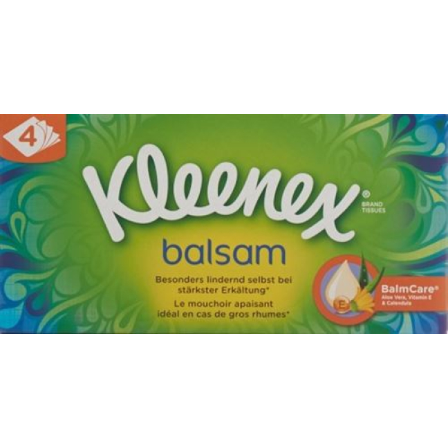 Caixa de lenços Kleenex Balsam 60 unid.