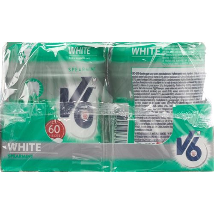 V6 Chicle Blanco Hierbabuena 6 Ds 60uds