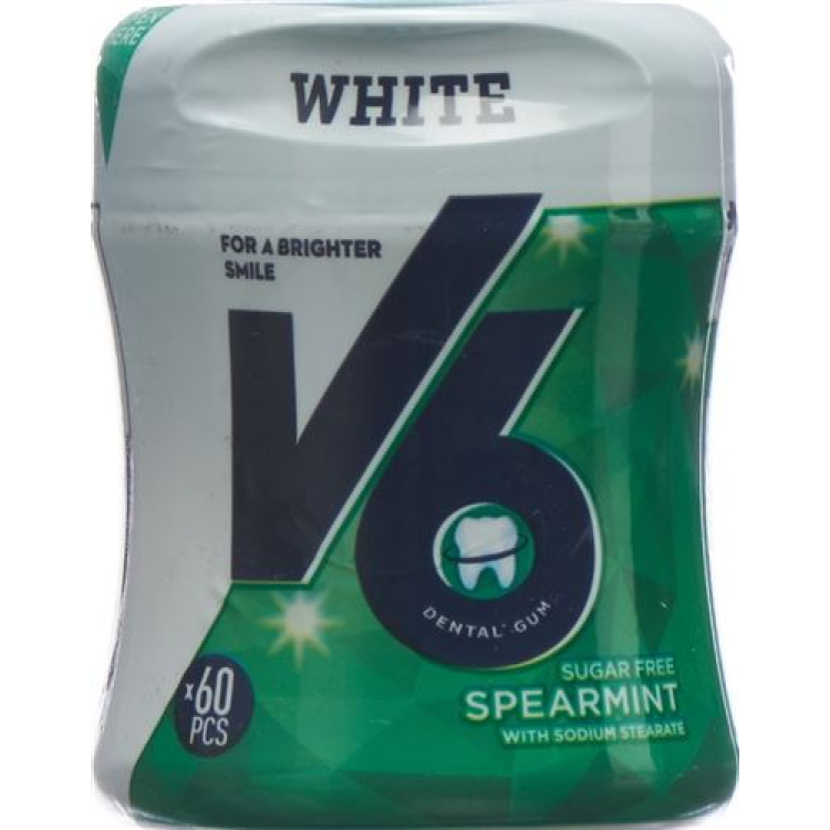 V6 Biała Guma do Żucia Spearmint Ds 60 szt