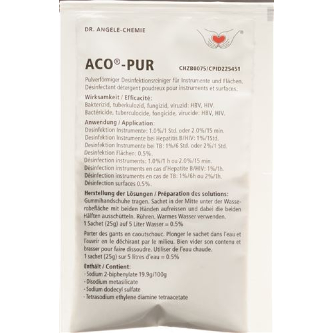 Aco Pur instrument disinfection Plv Btl 25 g