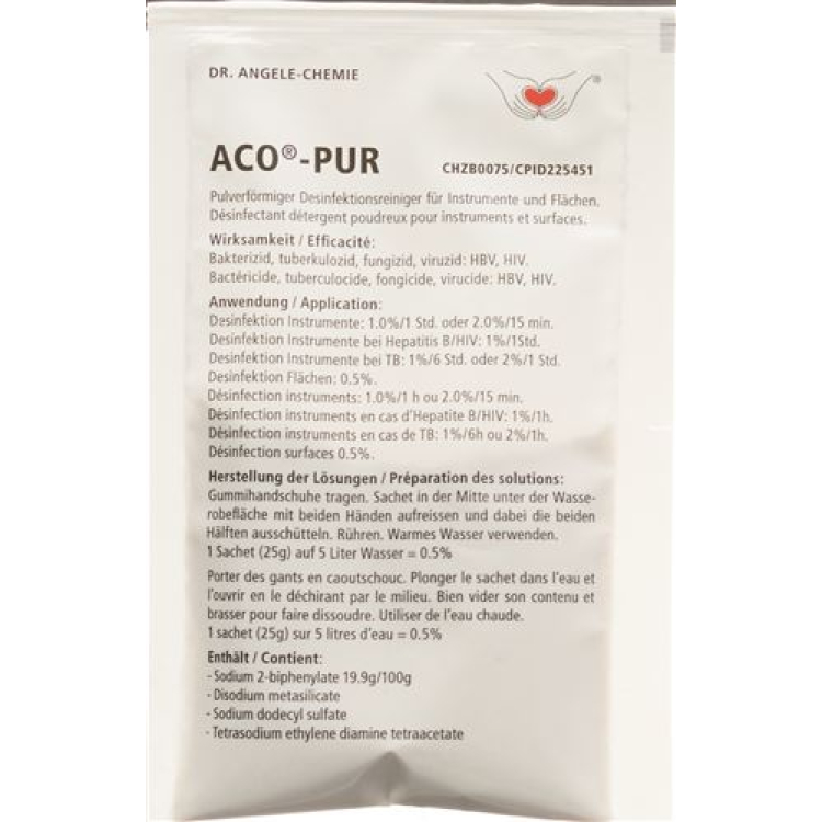 Aco Pur dezinfekcija instrumentov Plv Btl 25 g