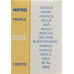 Nipro disposable needles 0.9x70mm 20Gx2 3/4 yellow 100 pcs