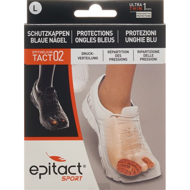 Epitact sport toe cap with blue nails L 34mm 2 pcs