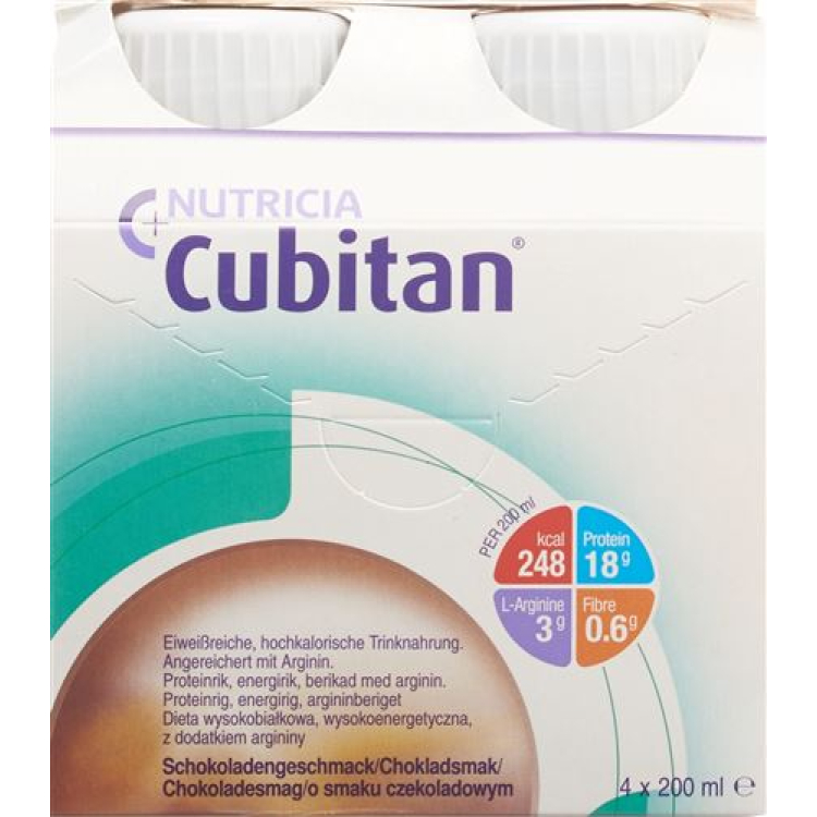 Cubitan pitka prehrambena čokolada 4 x 200 ml