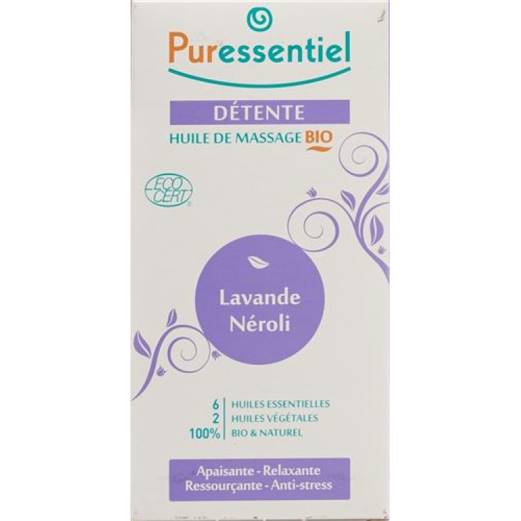 Puressentiel Bio Massage Oil Relaxing Lavender Neroli 100 մլ