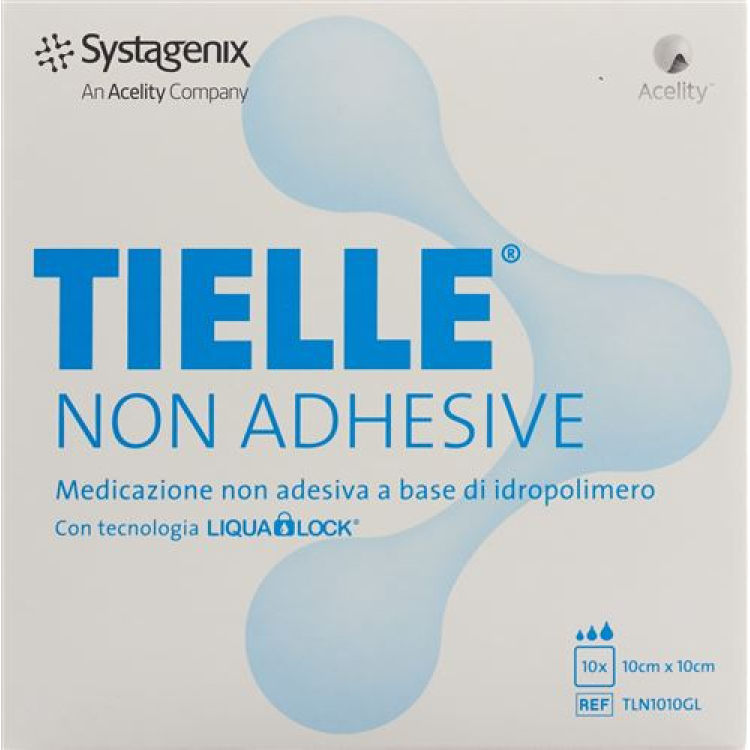 TIELLE NON ADHESIVE foam dressing 10x10cm non-adhesive 10 កុំព្យូទ័រ