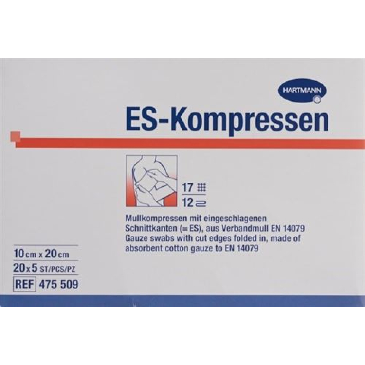 Mediset ES kompress type 17 10x20cm 12 ganger steril 100 stk.