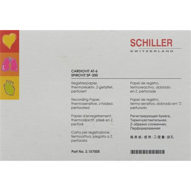Skladací papier SCHILLER CARDIOVIT Reg AT6/SP200