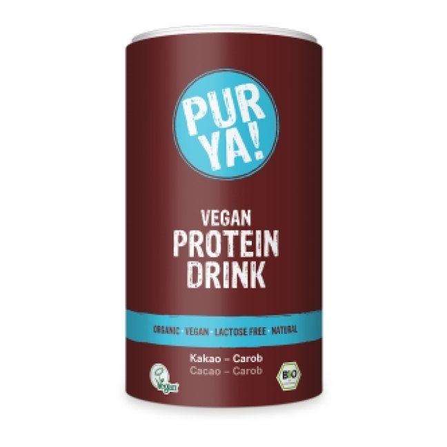 Purya! Minuman Protein Vegan Cacao-Carob Bio Ds 550 g