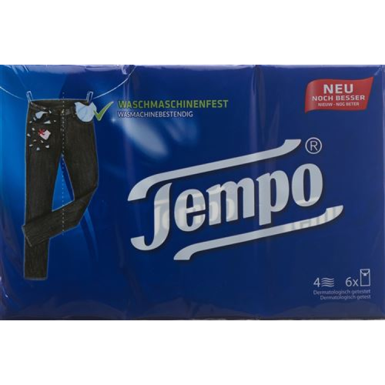 កន្សែងដៃ Tempo Classic 6 x 10 PCs