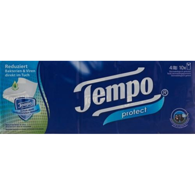 מטפחות Tempo Protect 10 על 9 יחידות