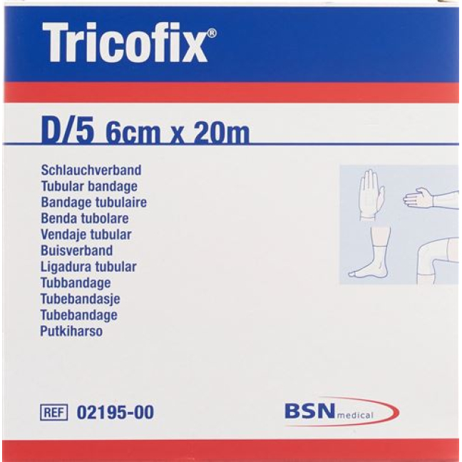 TRICOFIX boru bandaj GrD 5-6cm / 20m