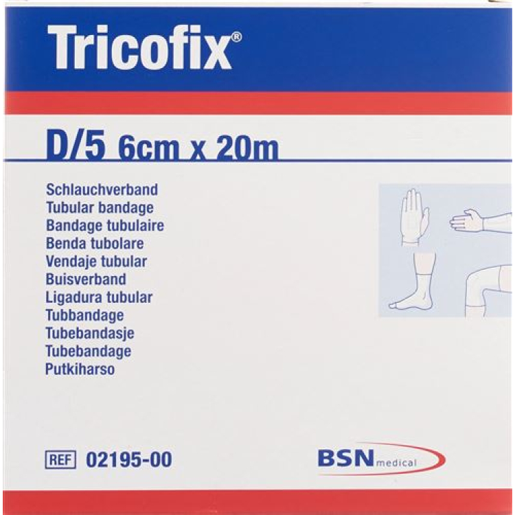 TRICOFIX rörformigt bandage GrD 5-6cm / 20m