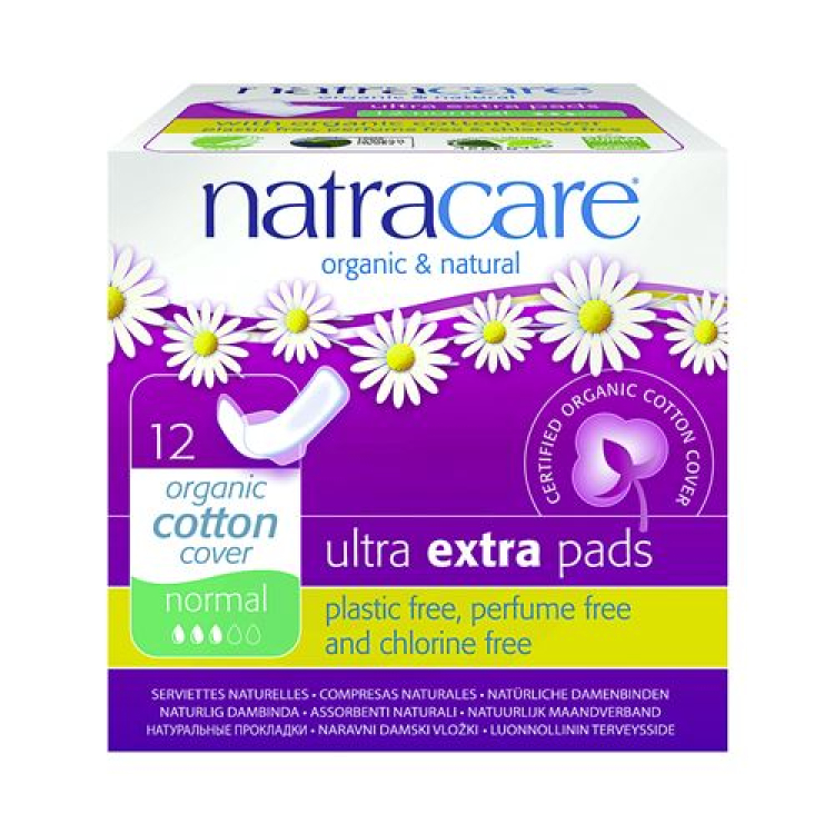 Natracare санитарлық майлықтары Wing Ultra Extra Normal 12 дана