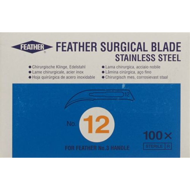 FEATHER scalpel blades ster No. 12 100 pcs