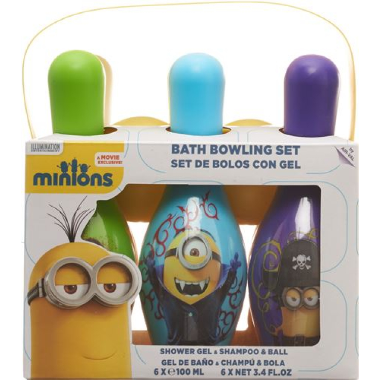 Minions Set Bowling 6x shampoo and shower + ball