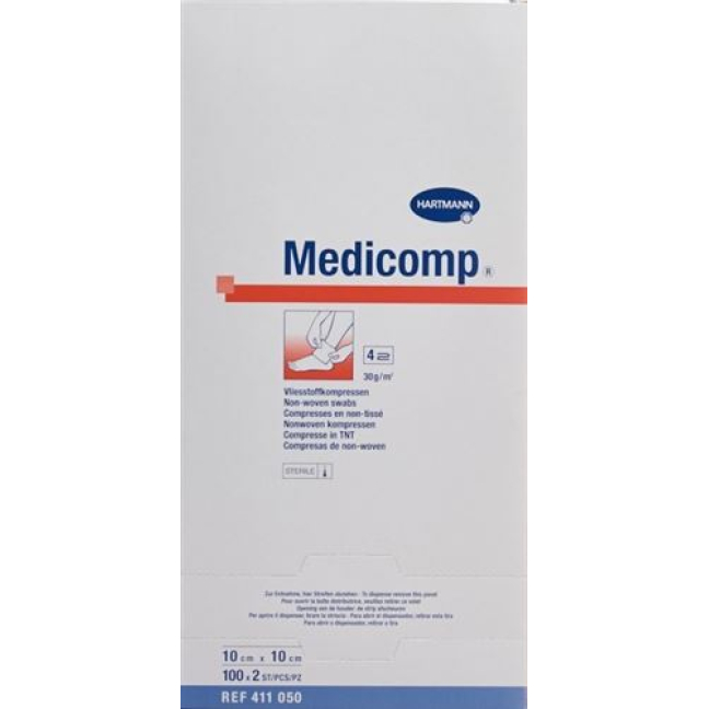 Medicomp Bl 4 krat S30 10x10 sterilni 100 x 2 kos