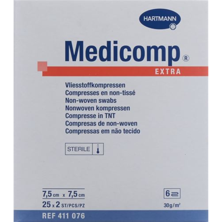 Medicomp Extra 6 volte 7,5x7,5 cm S30 25 x 2 pz