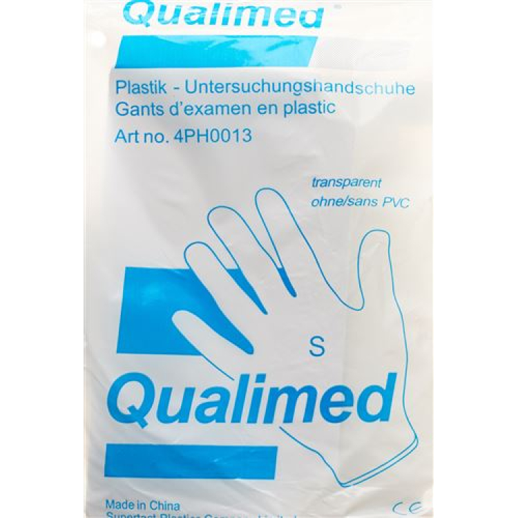 QUALIMED guanti in plastica donna 100 pz