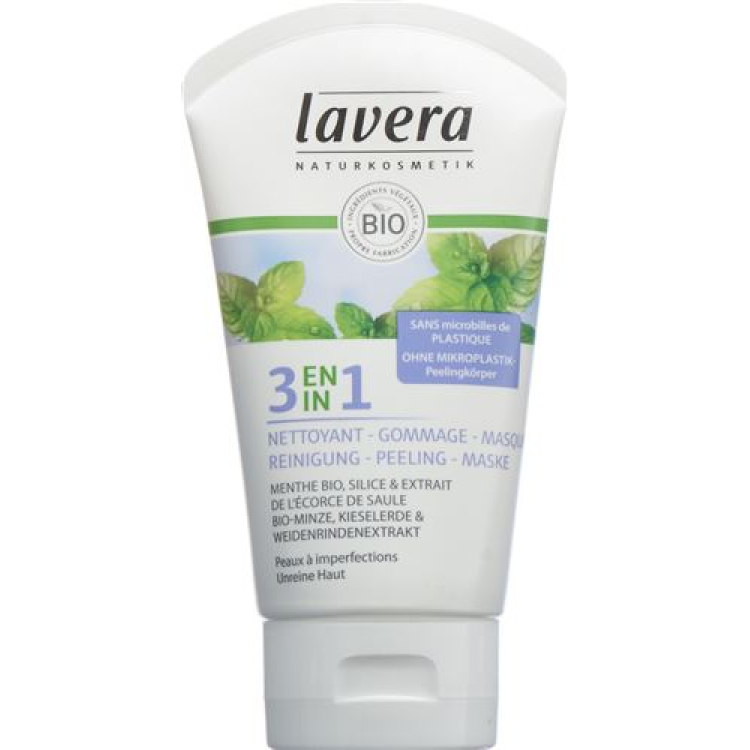 Lavera 3 az 1-ben tisztító peeling maszk 125 ml