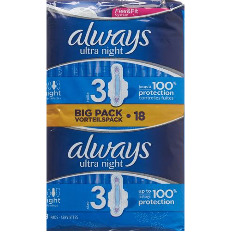 Ultra always binding Night Value Pack 18 pcs