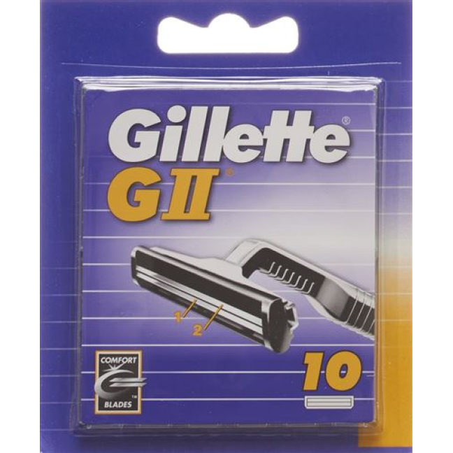 Lâminas de reposição Gillette G II 10 peças