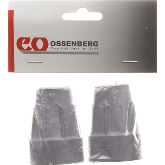 Ossenberg crutch cap Pivoflex 19mm gray 1 pair