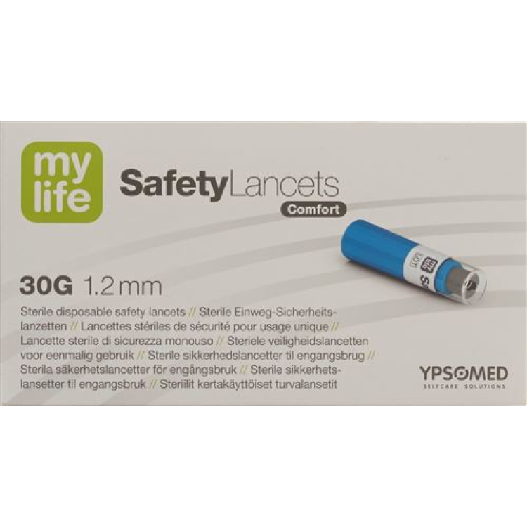 mylife SafetyLancets Komfortowe nakłuwacze bezpieczne 30G 200 szt