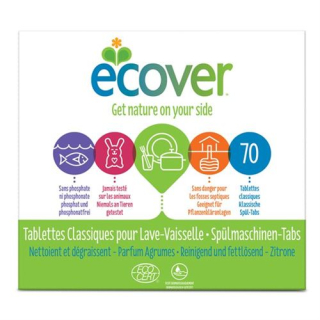 Bulaşık makinesi için Ecover Essential tabletler 1,4 kg