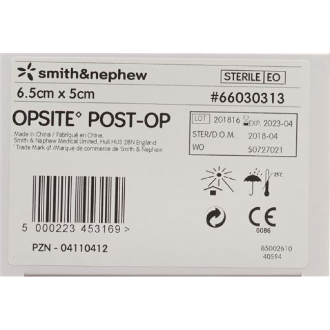 Opsite Post OP пленка таңғышы 6,5x5 см стерильді 6 x 5 дана