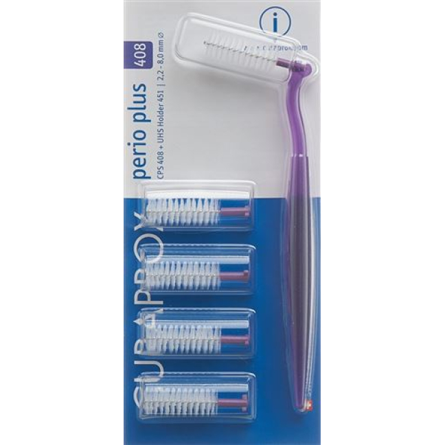 Curaprox CPS 408 perio plus 5 sikat interdental + holder