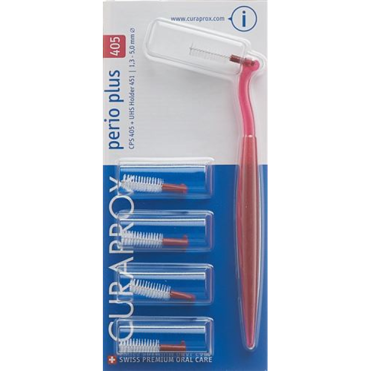 Curaprox CPS 405 perio បូក 5 ជក់ interdental + អ្នកកាន់