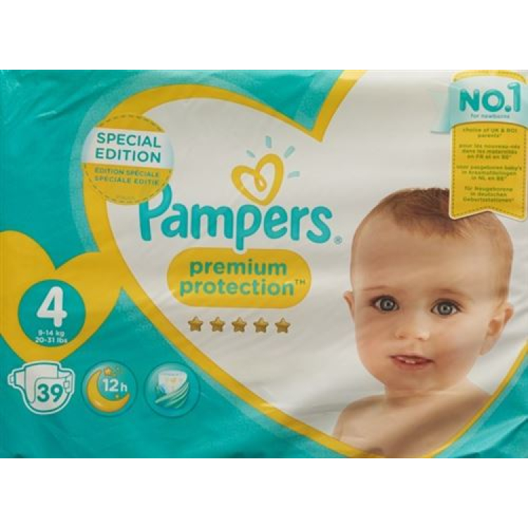 Pampers Premium Protection Gr4 9-14kg Maxi Sparpackung 39 Stk