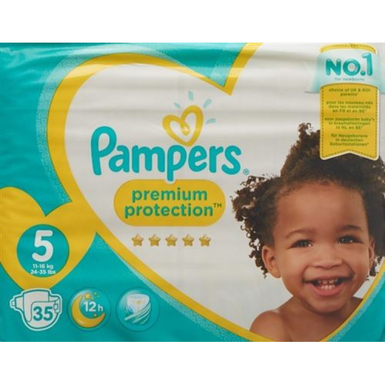 Pampers Premium Protection Gr5 11-16kg Junior Sparpackung 35 pcs