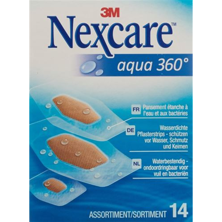 3M Nexcare patch Aqua 360 assorted 14 pcs