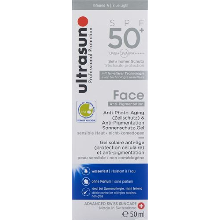 Ultrasun Face SPF50 + против пигментации