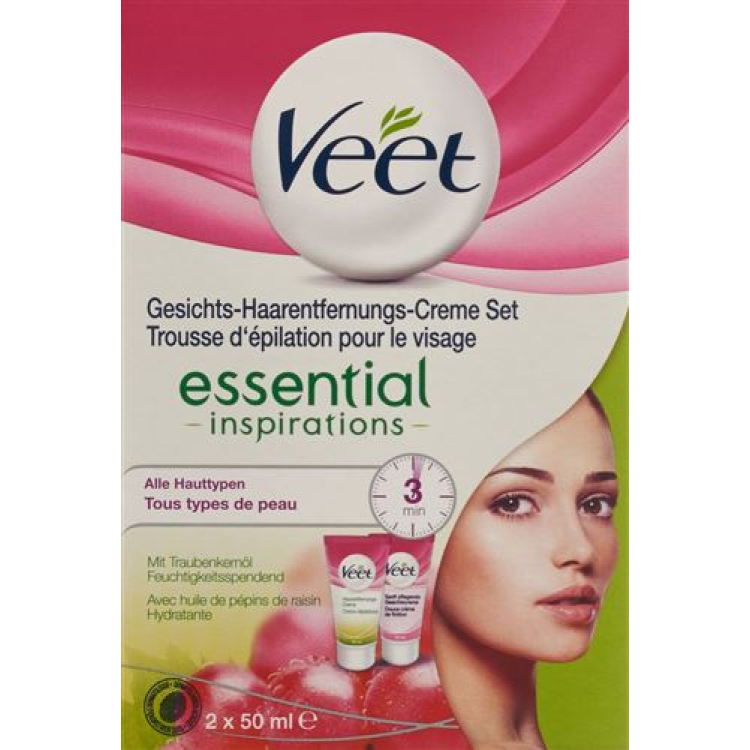 Veet Hårborttagningsset Face 2 x 50 ml