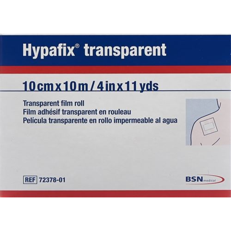 Hypafix gennemsigtig 10cmx10m steril rolle