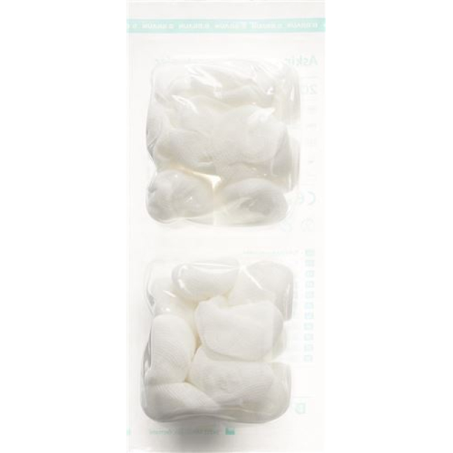 Askina gauze pads, plum-sized, sterile, bag of 4