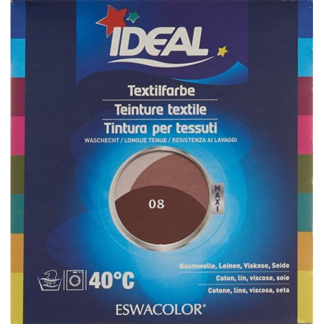 IDEAL MAXI Baumwolle Color No08 rotbraun