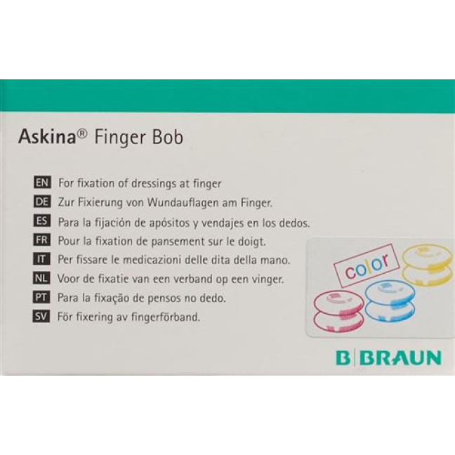 Askina Finger Bob жылдам саусақ таңғыш түсті 50 дана