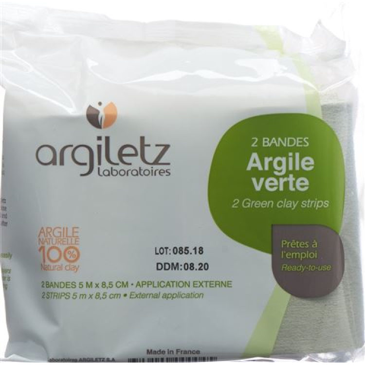 Argiletz curación tierra verde instantáneo 5mx8.5cm atar 2 uds