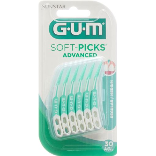 GUM SUNSTAR bristles Softpicks Advanced Regular 30 ширхэг