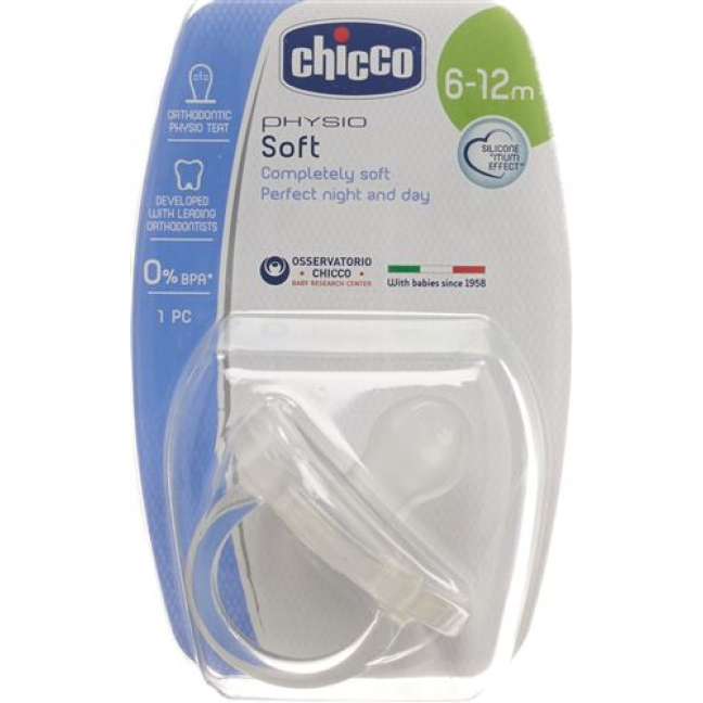 Chicco Physiological pacifier GOMMOTTO silicone medium 6-16m DE / FR