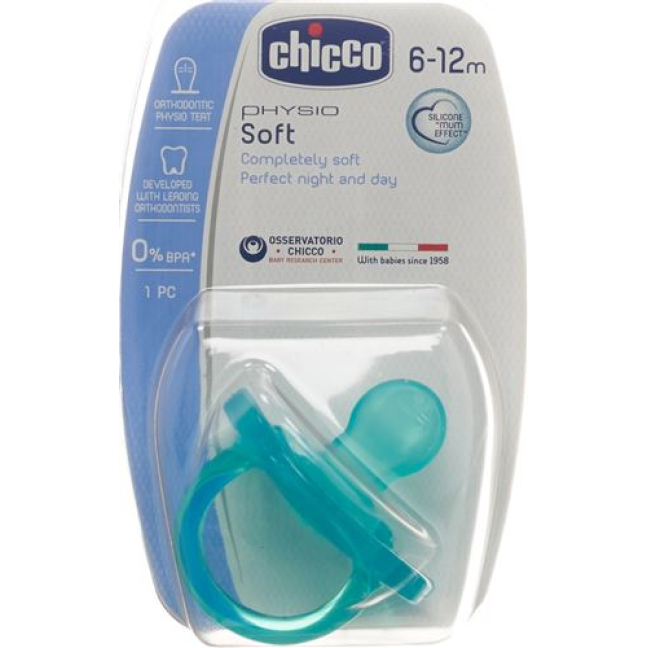 Chicco Physiological pacifier GOMMOTTO BLUE silicone medium 6-16m DE / FR