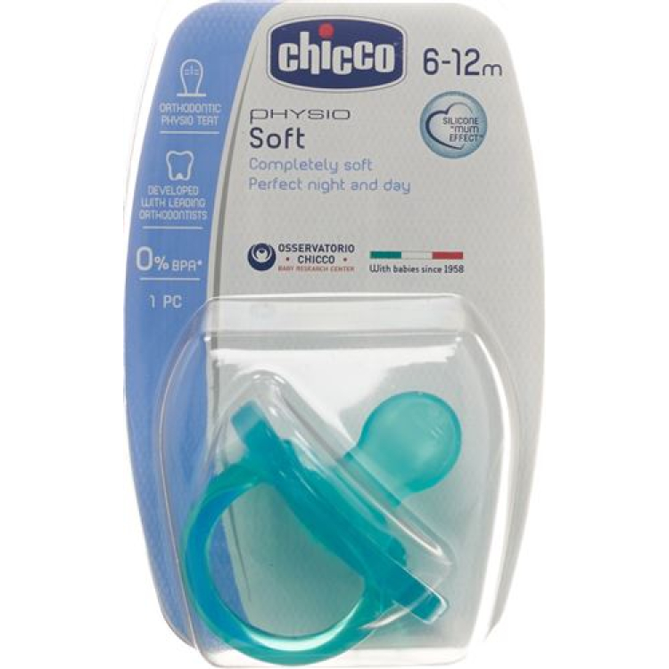 Chicco Physiological pacifier GOMMOTTO BLUE silicone medium 6-16m DE / FR