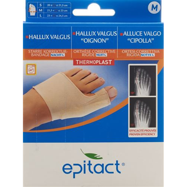 Epitact Rigid Correction Bandage Bunion NIGHT M 21.5-23cm